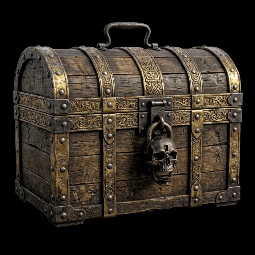 Closed Pirate Treasure Chest
